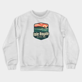 Retro Isle Royale National Park Crewneck Sweatshirt